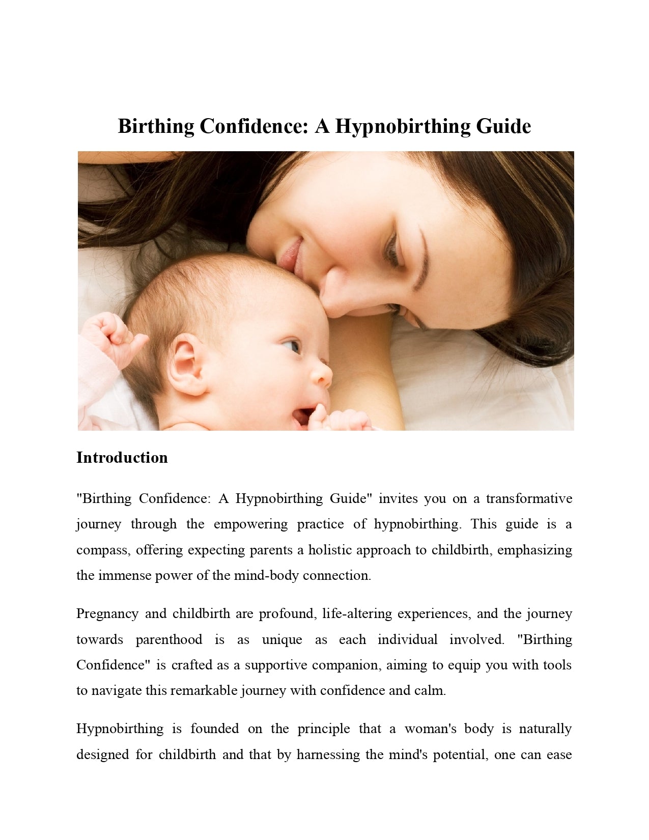 Birthing Confidence: A Hypnobirthing Guide