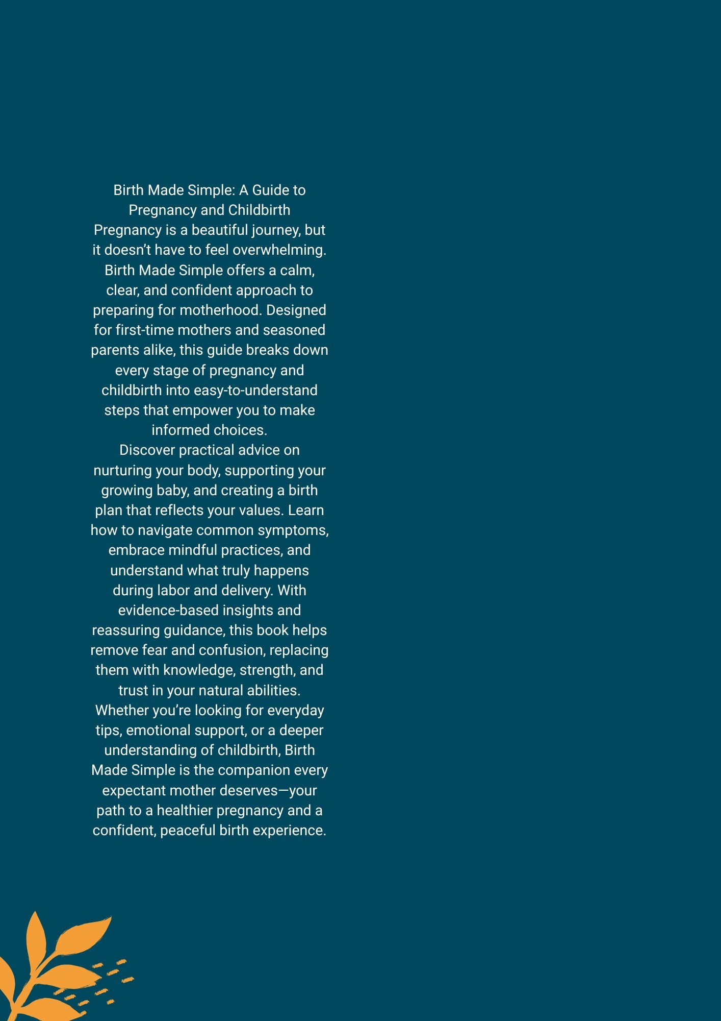 Birth Made Simple: A Guide to Pregnancy and Childbirth