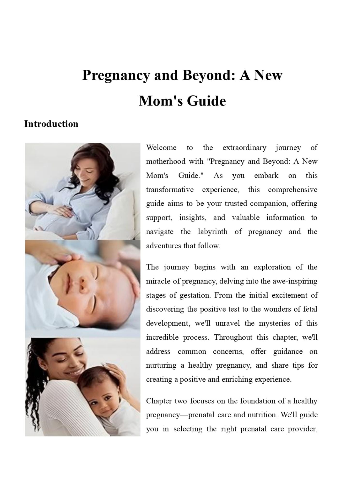 Pregnancy and Beyond: A New Mom's Guide